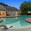 a swimming pool in a backyard